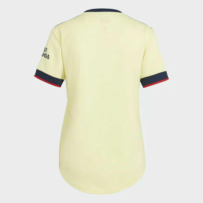 Camisa Arsenal Away 21/22 s/n° Torcedor Feminina - Amarela