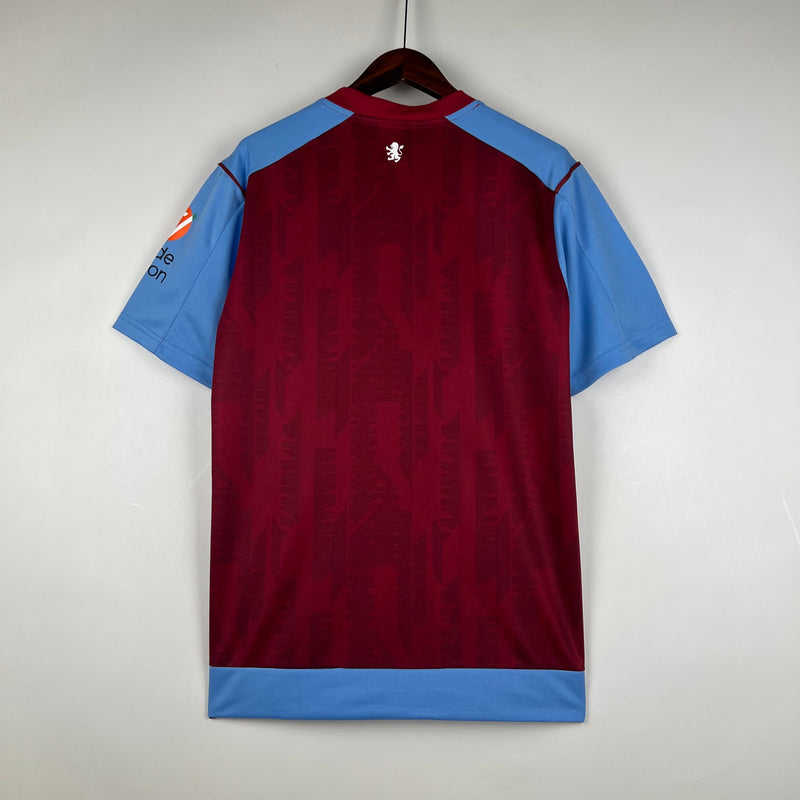 Camisa Aston Villa Home 23/24 s/n° Torcedor Masculina - Grená