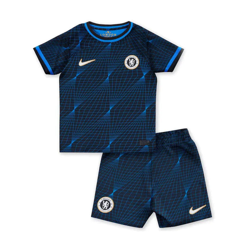 Kids Set Chelsea Away Jersey 23/24 - Blue Navy