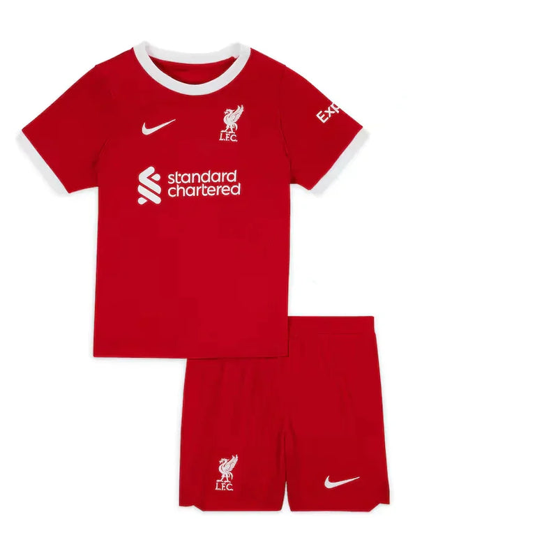 Kids Set Liverpool Home Jersey 23/24 - Red