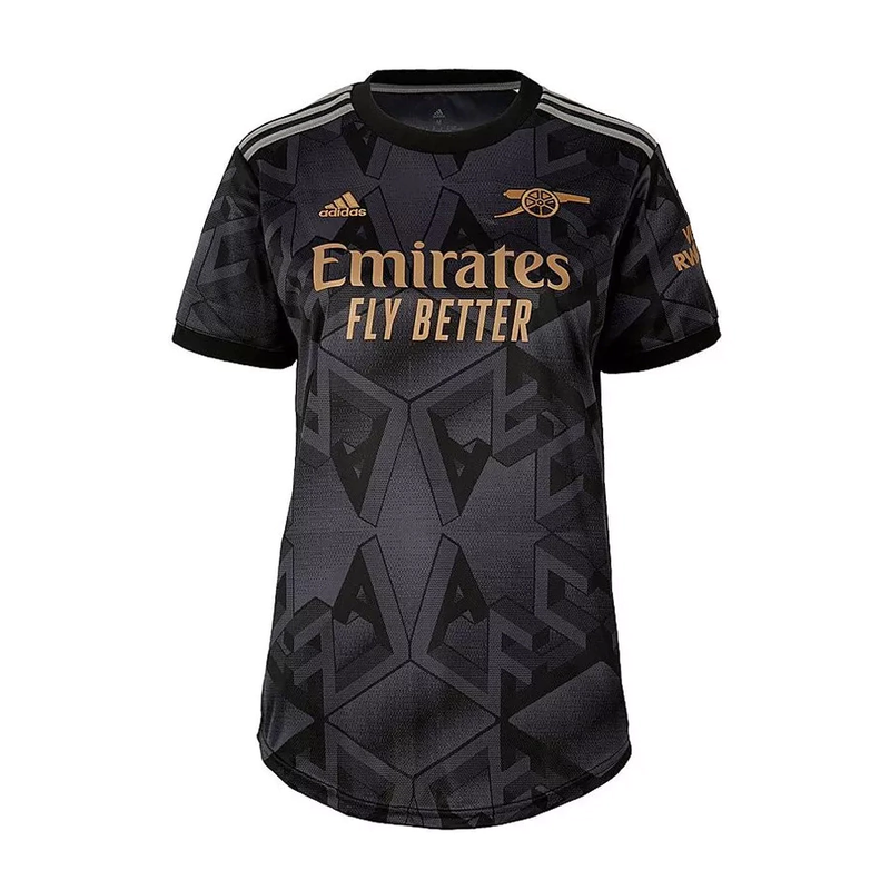 Camisa Arsenal Away 22/23 s/n° Torcedor Feminina - Preta